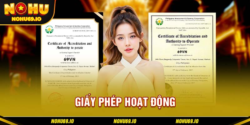 Sơ lược về giấy phép hoạt động tại NOHU Sơ lược về giấy phép hoạt động tại NOHU